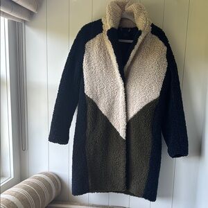 J. Crew Teddy Coat Navy Blue, Olive and Cream Shearling